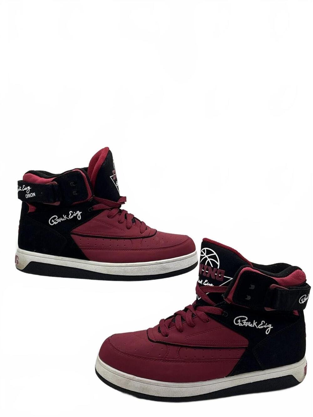 Ewing Athletics Orion Biking Red Black White Mid Top Sneakers Mens Size 10
